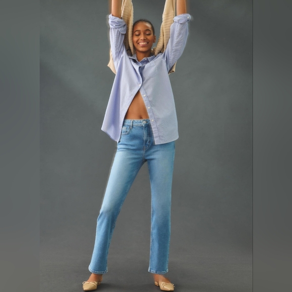 Anthropologie Denim - Anthropologie Pilcro Petite Mid-Rise Straight Jeans
